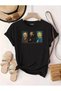 Unisex Oversized Printed Cotton Crew Neck Short Sleeve BLACK T-shirt