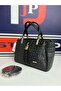 Women's Black Monogram Hand and Shoulder Bag New Season 2201MH - 7