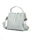 Women's Smoked Lock Detailed 3 Compartment Hand and Shoulder Bag 2055MH