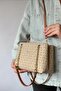 Luxury Design Women's Sand Tan Hand and Shoulder Bag Width 25 cm / Length 18 cm - 5