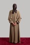 Cape Sleeve Dress Ferace - Mink - 3