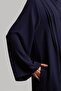 فستان مزين بأزرار مضلعة - أزرق داكن - 6