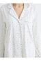 M&B Collection Ekru Shirt Collar Floral Women's Pajama Set - 4