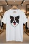 Cute Dog Design Printed T-Shirt