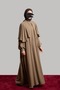 Cape Sleeve Dress Ferace - Mink - 2