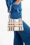 Women's Plaid Hand and Shoulder Bag Suitable for Daily Combinations 6011Mh - 2