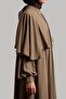 Cape Sleeve Dress Ferace - Mink - 5