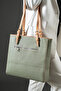 Women's Embossed Printed Large Size Handbag and Wallet Combination 4067Mh - 3