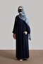 Robalı Zippered Robe - Navy Blue