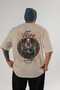 Viking Mythology 5 Back Printed Beige Oversize T-Shirt Men Women Cotton Crew Neck T-Shirt