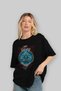 Thrym Front Printed Black Oversize T-Shirt Men Women Cotton Crew Neck T-Shirt - 4