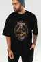 Viking Mythology 1 Pre-Printed Black Oversize T-Shirt Men Women Cotton Crew Neck T-Shirt - 7