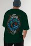 Jörmungandr Back Printed Green Oversize T-Shirt Men Women Cotton Crew Neck T-Shirt - 7