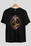 Viking Mythology 1 Pre-Printed Black Oversize T-Shirt Men Women Cotton Crew Neck T-Shirt