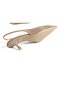 Women's Beige Suede Open Back Pointed Toe Low Heel Stiletto Shoes - 4