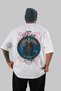 Heimdall Back Printed White Oversize T-Shirt Men's Women's Cotton Crew Neck T-Shirt