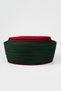 Children's Prayer Scarf - Green Fabric - Burgundy Skullcap - Plain Wrap - Nâli Şerif - 4 Meters - 4
