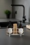 Set of 2 Amber Glass Soap Dispensers with Metal Stands 220ml - Dishwashing Liquid Dispenser and Liquid Soap Dispenser - 220Hdggmtl - 7