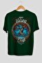 Yggdrasil Back Printed Green Oversize T-Shirt Men Women Cotton Crew Neck Tshirt - 2