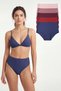 Pack of 5 Laser Cut Seamless High Waist Gathering Women's Panties - Premium Non-Marking Special Fabric