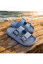 Men's Double Buckle Lightweight Soft Sole Beach Pool Casual Slippers - 3