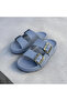 Men's Double Buckle Lightweight Soft Sole Beach Pool Casual Slippers - 2