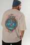 Yggdrasil Back Printed Beige Oversize T-Shirt Men Women Cotton Crew Neck T-Shirt - 7