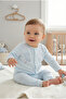 100% Cotton Baby Boy Set Thin Breathable Fabric Embroidered 2-Piece Top and Bottom Set - 3