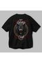 Viking Mythology 27 Back Printed Black Oversize T-Shirt Men Women Cotton Crewneck Tshirt - 3