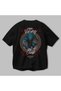 Fenrir Back Printed Black Oversize T-Shirt Men Women Cotton Crew Neck T-Shirt - 3