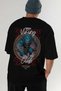 Fenrir Back Printed Black Oversize T-Shirt Men Women Cotton Crew Neck T-Shirt - 7