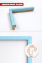 إطار ملصق سميك 33x48 باللون الأزرق الفاتح، إطار فارغ، إطار سميك أزرق فاتح-سميك - 5