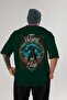 Hrungnir Back Printed Green Oversize T-Shirt Men Women Cotton Crew Neck T-Shirt