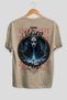 Viking Mythology 11 Back Printed Beige Oversize T-Shirt Men Women Cotton Crew Neck T-Shirt - 2