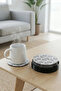 Set of 6 White Modern Geometric Coasters - Furniture Protector with Special Stand 10 cm - 4
