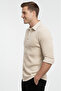 Beige Slim Fit Knitted Fabric Lycra Men's Shirt – Breathable, Flexible, and Modern Design 2602604 - 5