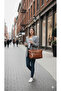 Vegan Leather Large Size Shoulder Bag with Belt Detail - 5