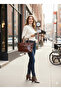 Vegan Leather Large Size Shoulder Bag with Belt Detail - 3