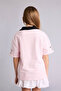 Oversized Polo Collar Printed T-Shirt for Girls G8466A826Sm - 5
