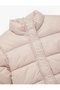 High Collar Long Sleeve Inflatable Coat with Zipper Pockets - 3