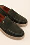 Men's Genuine Leather Casual Flötr Shoes (Moc-Toe) Cz.464 Khaki - 4