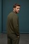 Polo Collar Buttoned Pocketed Khaki Cardigan - 4