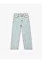 Straight Stoned Blue Women's Jean Trousers 6Sal40024Md - 5