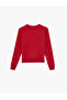 Long Sleeve Crew Neck Sweater with Stone Detail - 4