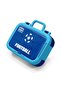 Kids Navy Cobalt Blue Football Patterned Stainless Steel Lunch Box 39204