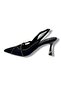 Gedik Pasha 2034-26 Linen Studded Open Back Women's Stiletto - 3