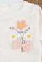 Baby Girl 100% Cotton Floral Embroidered 3-Piece Bodysuit Set with Hat and Gloves - 4