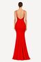 Women’s Elegant Satin Maxi Dress – Spaghetti Strap V-Neck Sleeveless Mermaid Evening Gown - 2
