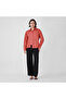 Burnt Orange Cotton Poplin Asymmetric Shirt - 4