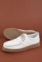 Men's Genuine Leather Casual Derby Shoes (Moc-Toe) Cz.102 White - 4